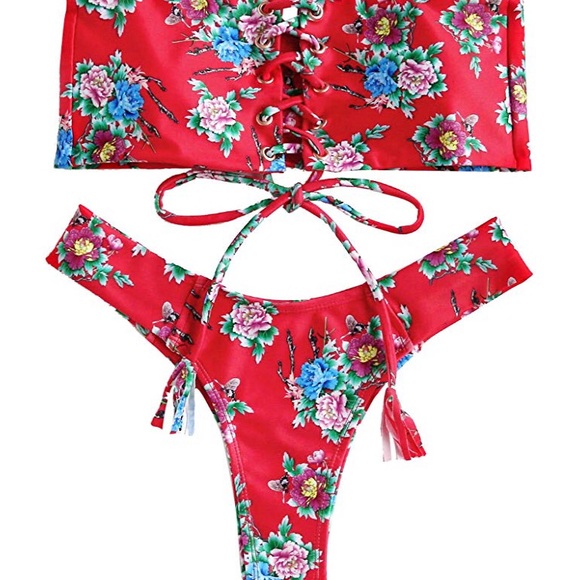 Other - Lace up bandeau 2 piece